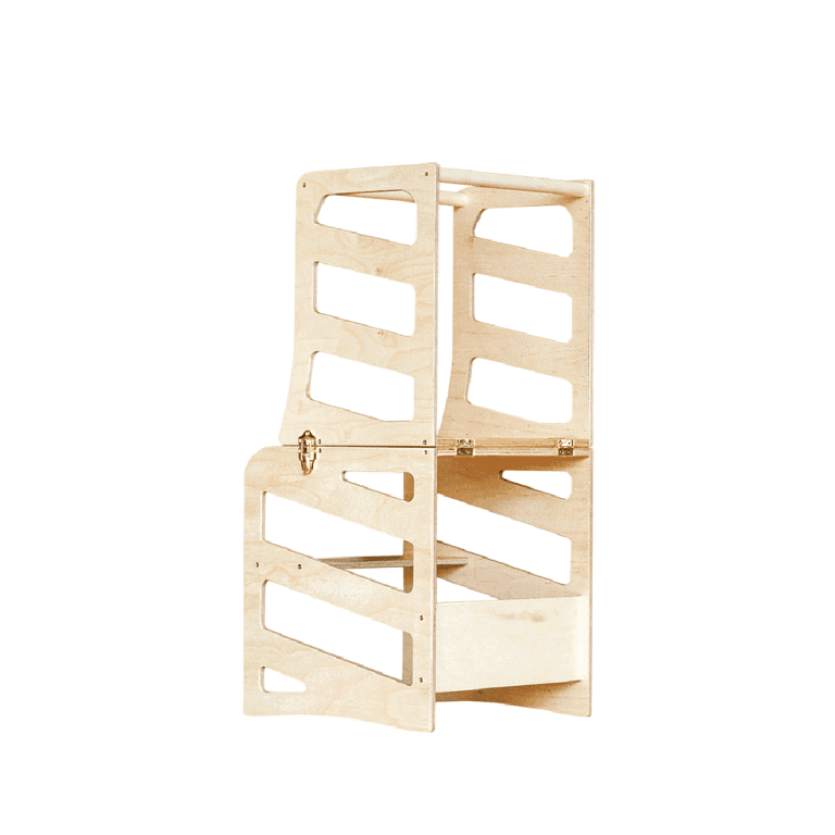 Weco Torre da Cucina 2-in-1 Design a Strisce Trasparente