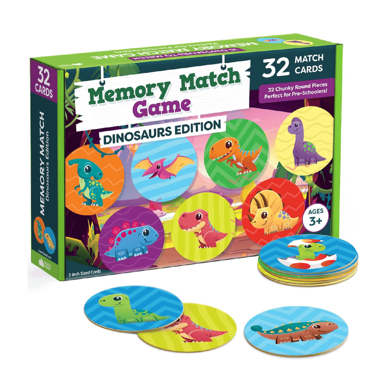Momo & Nashi Memory Match Card Game Dinosaurs