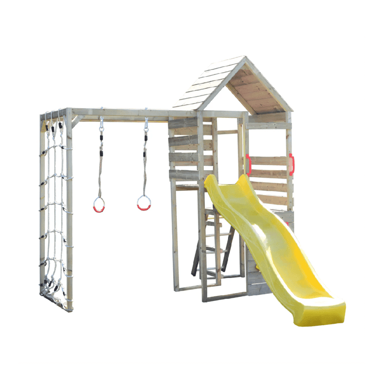Wendi Toys Set Torre da Arrampicata con Attacco da Palestra Giallo
