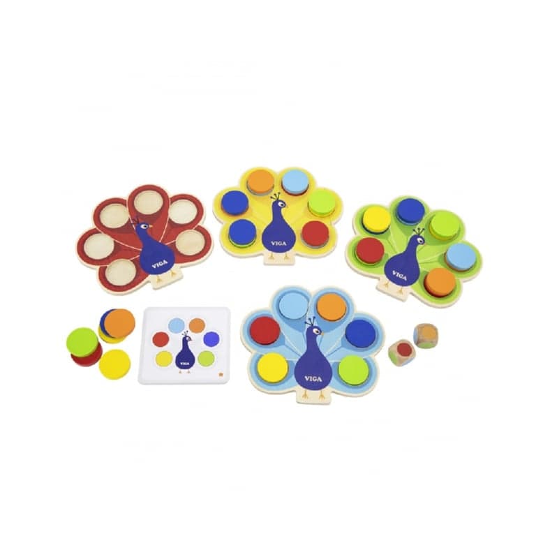 Viga Gioco di Abbinamento dei Colori Coda di Pavone
