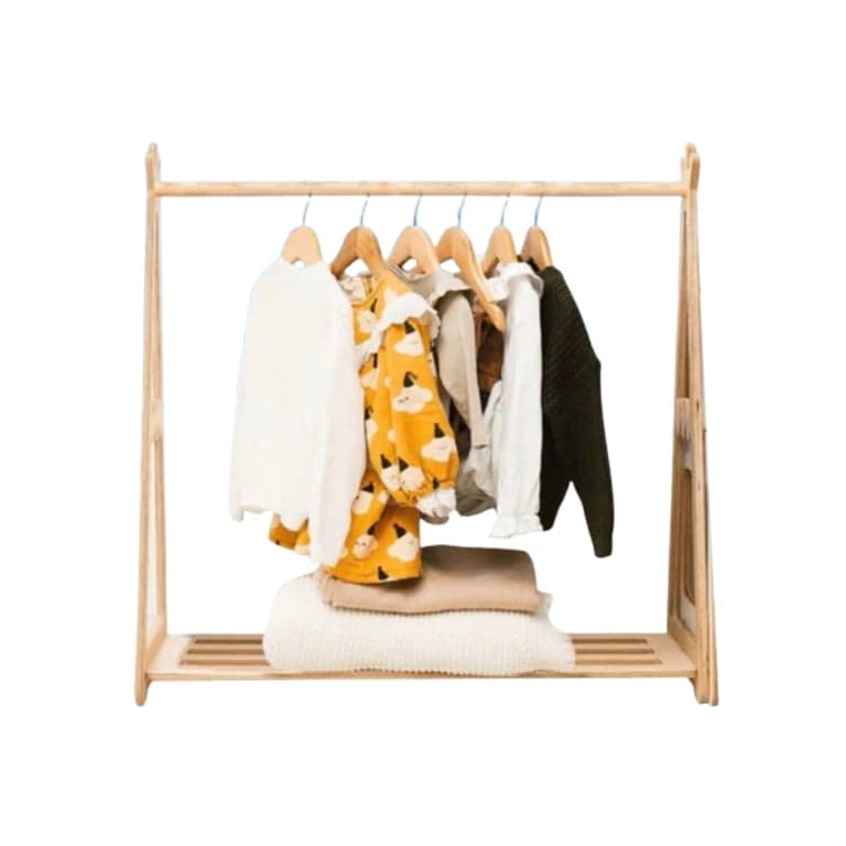 ChildUniverse Wooden Clothing Rack Small Natural