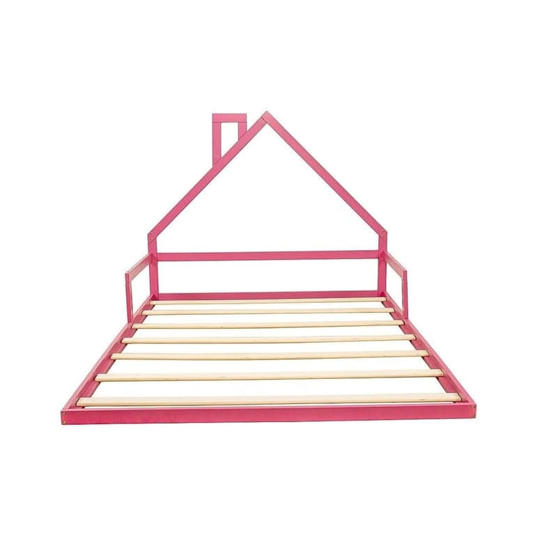 Palermo House Floor Bed Frame Double Pink