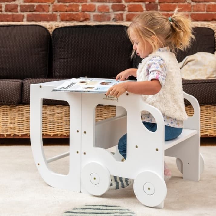 Family SCL Car Toddler Tower White
