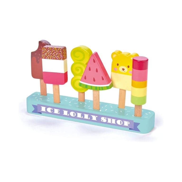 Tender Leaf 6 Wooden Popsicles Ice Lolly Shop
