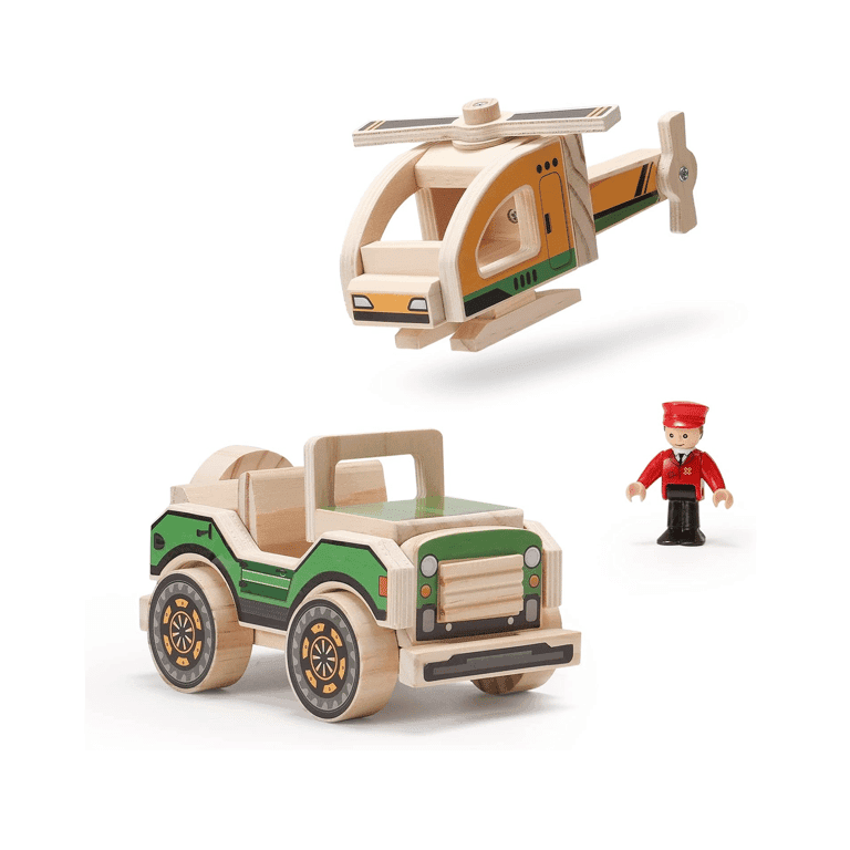 SainSmart Jr. Helicopter Toys 2-in-1 Woodworking Building Kit