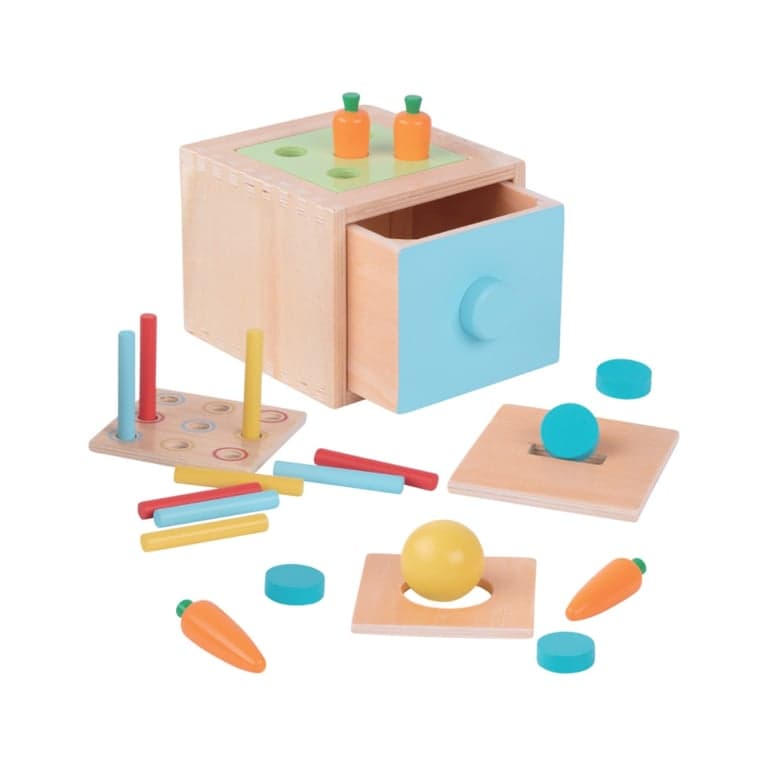 Woopie Green Scatola per la Permanenza dell’oggetto con Cassetto a Forma di Carota