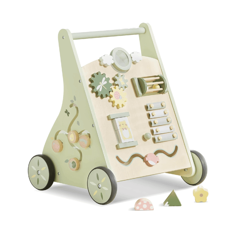 Beright Wooden Baby Activity Walker Green