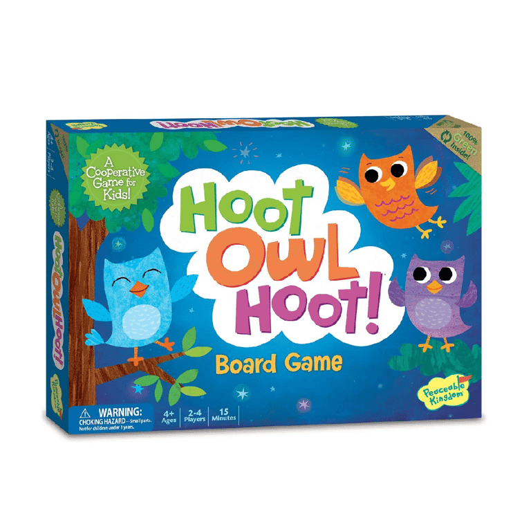 Peaceable Kingdom Board Game Hoot Owl Hoot