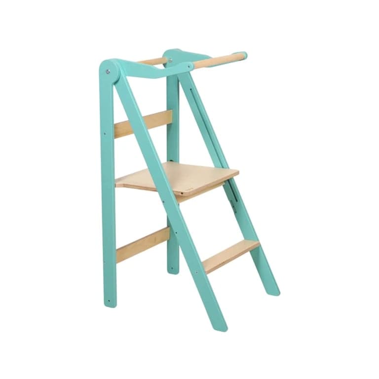 Lumbary Torretta pieghevole di supporto per bambini turchese