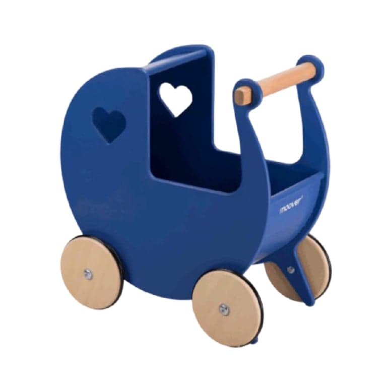 Moover Walker Traditional Doll Pram Navy Blue (For Experienced Walkers 18+ Months)
