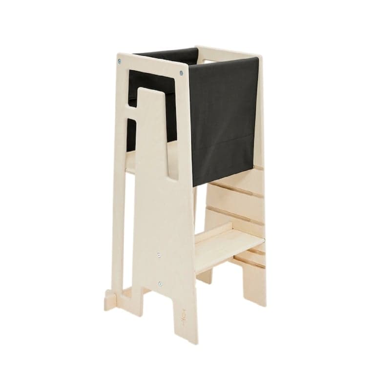 Tuki® Set Iniziale Torre di Apprendimento in Betulla Artica, con Tessuto Verde Oliva Scuro