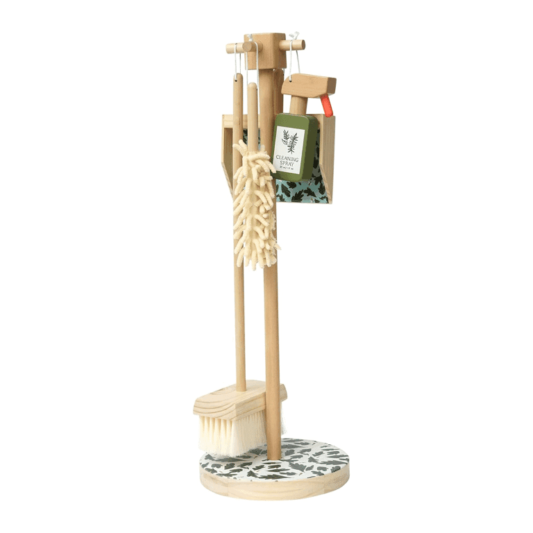 Manhattan Toy Decorative 5-Piece Wooden Pretend Housekeeping Cleaning Set