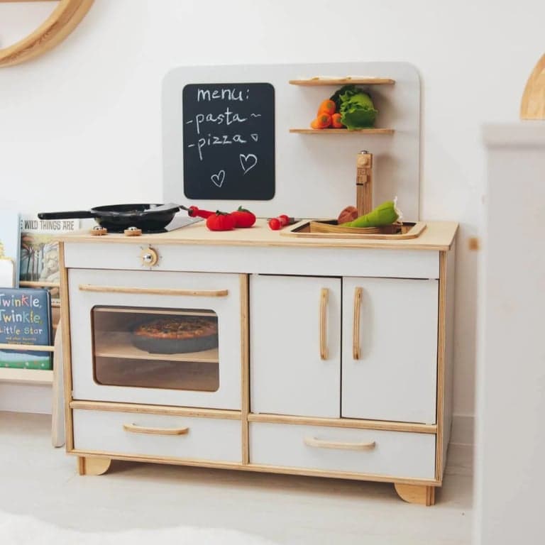 ChildUniverse Wooden Play Kitchen White