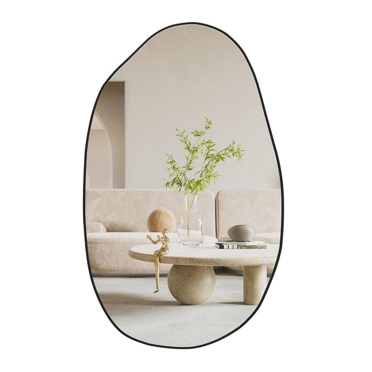 Cassilando Irregular Wall Mirror Black