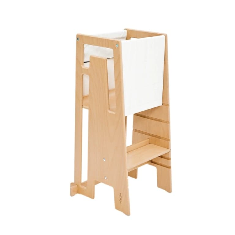 Tuki Set iniziale Torre di apprendimento Naturale Telo color sabbia