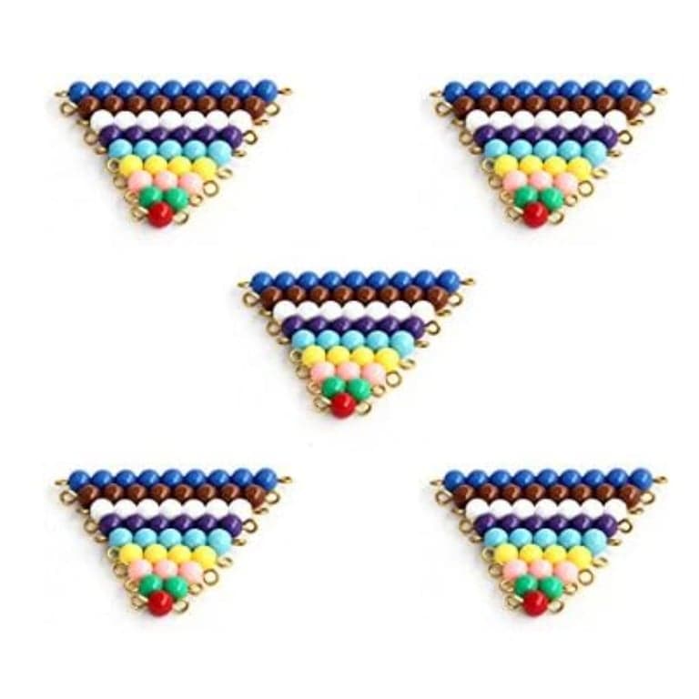 Elite Montessori 5 Sets of Colored Bead Stairs