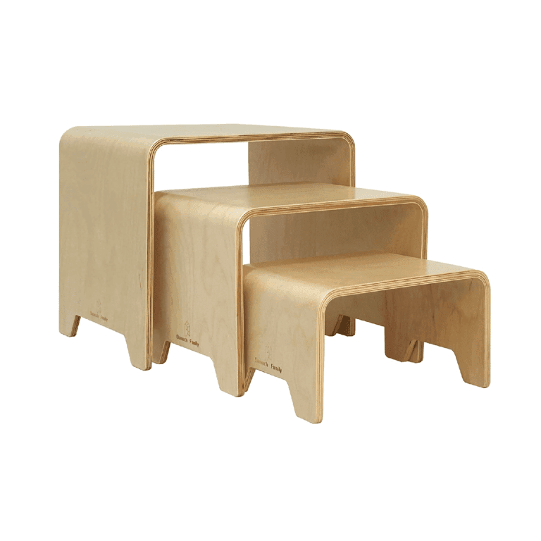 Damoch Family Nature Stackable Table and Chair Set