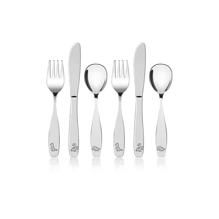 Lehoo Castle Stainless Steel Cutlery Set Dinosaur Apricot