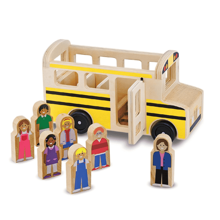 Melissa & Doug School Bus Wooden Toy Set