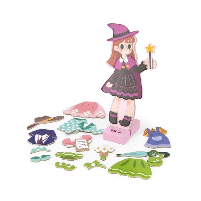 Viga Puzzle Magnetico Vestire le Ragazze