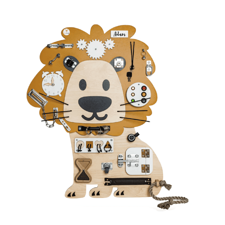 Foxy Family Busy Board Edmund il Leone Con Nome Senza Supporto