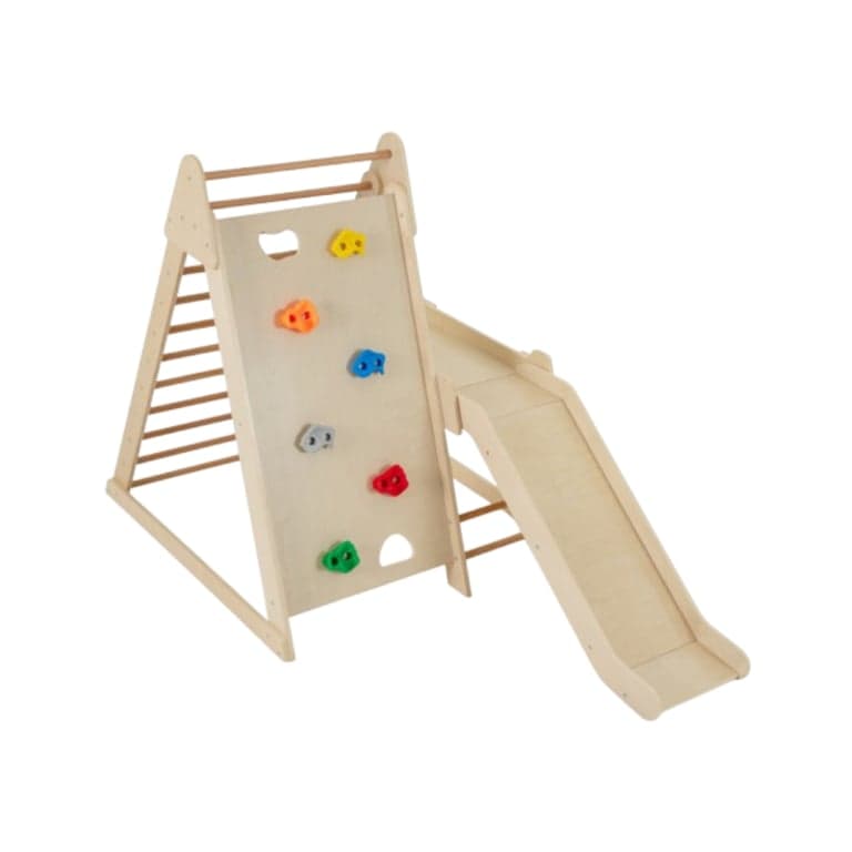 Costway 3-In-1 Indoor Playground Natural