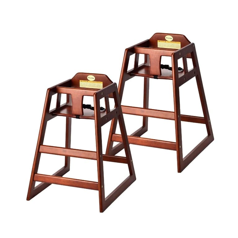 Alpine Industries High Chair 2-Pack Mahogany
