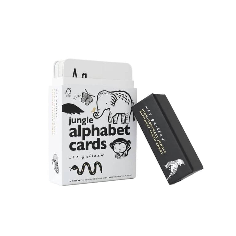 Wee Gallery Alphabet Flash Cards Jungle Animals 