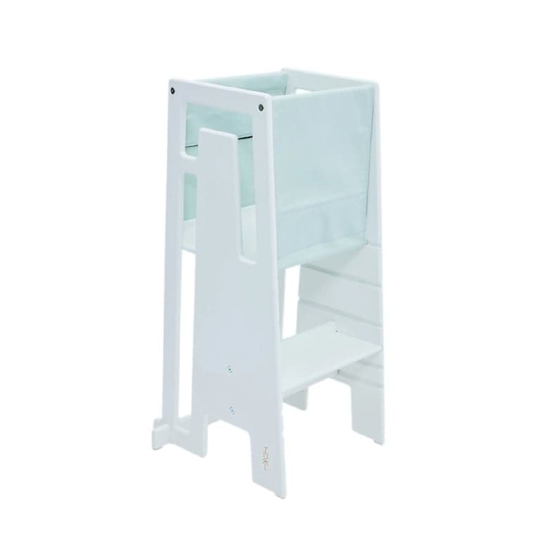 Tuki® Set Iniziale Torre di Apprendimento Bianca, Tessuto Ghiacciaio
