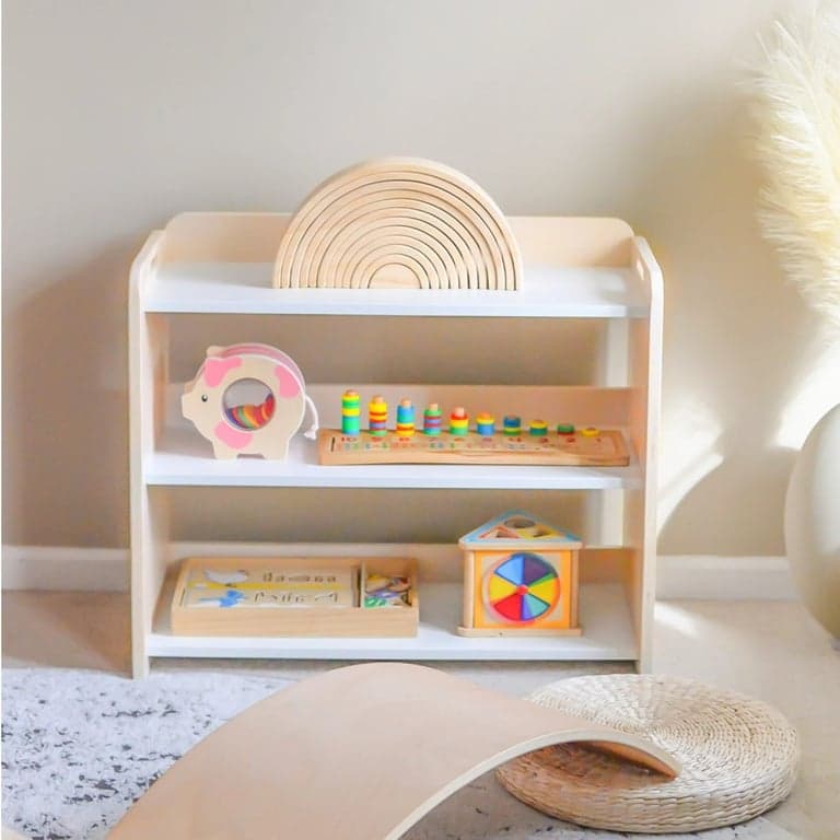 Sapiens Child Banana Montessori Toy Shelf Birch Plywood