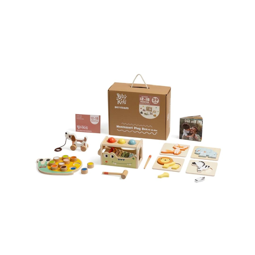 Busy Kids Montessori Set Box da Gioco 12-18 Mesi 2