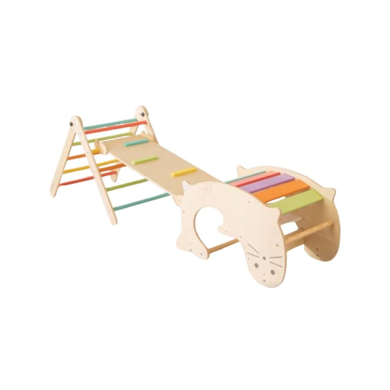 Costway 7-in-1 Climbing Set With Reversible Ramp and Rocker Multicolor