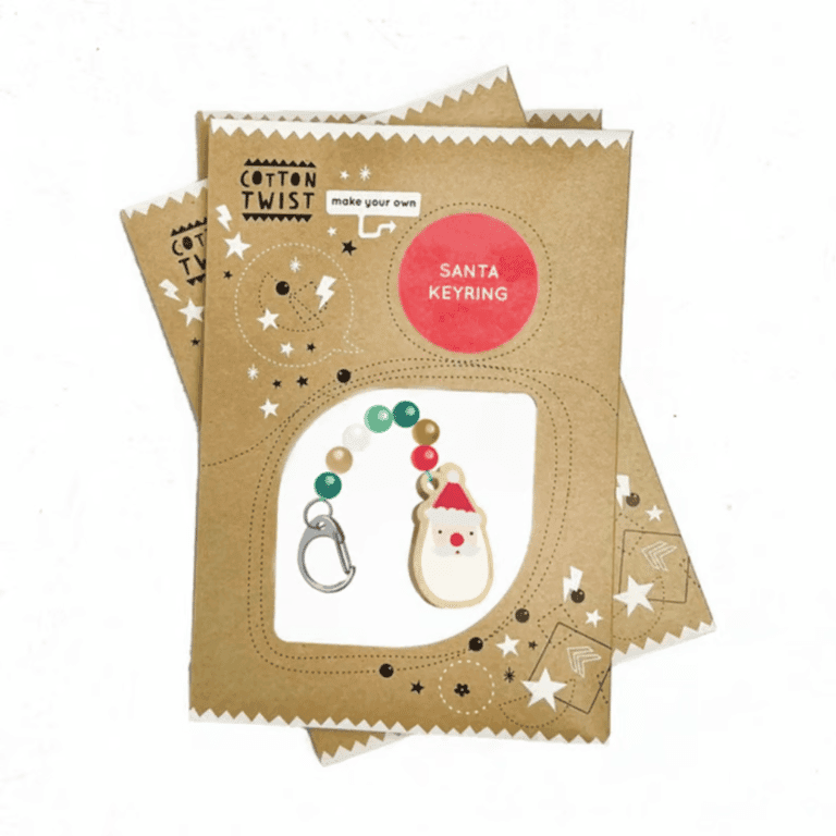 Cotton Twist Crea il Tuo Portachiavi di Babbo Natale