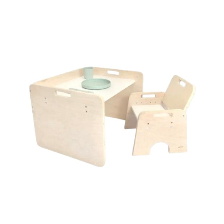 Sapiens Child Table and Chair Set Papaya Birch