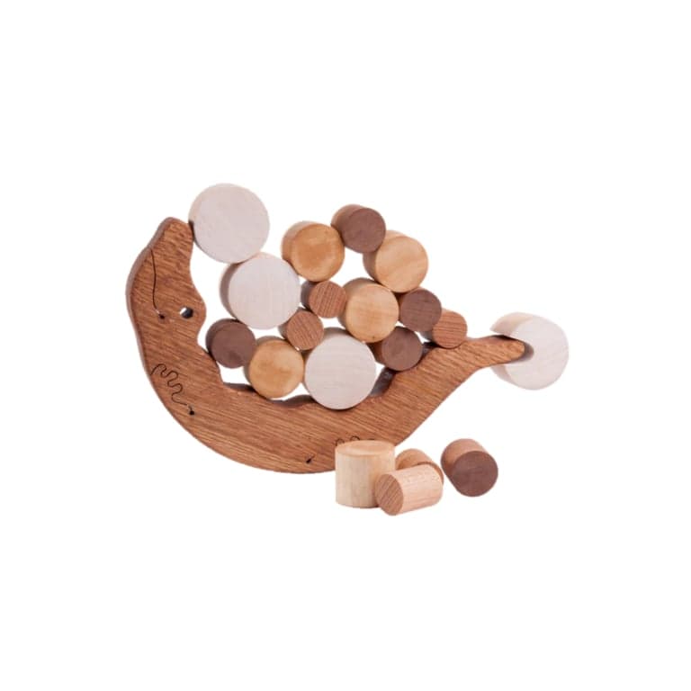 PoppyBabyCo Wooden Crocodile Balancing Toy