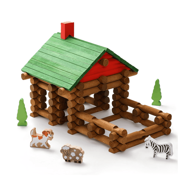 SainSmart Jr. Wooden Log Set 110 Pieces Farm