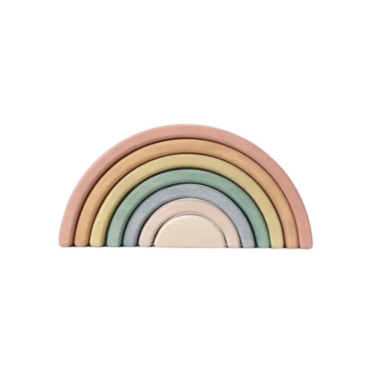 Sabo Concept Wooden Rainbow Stacking Set Pastel 
