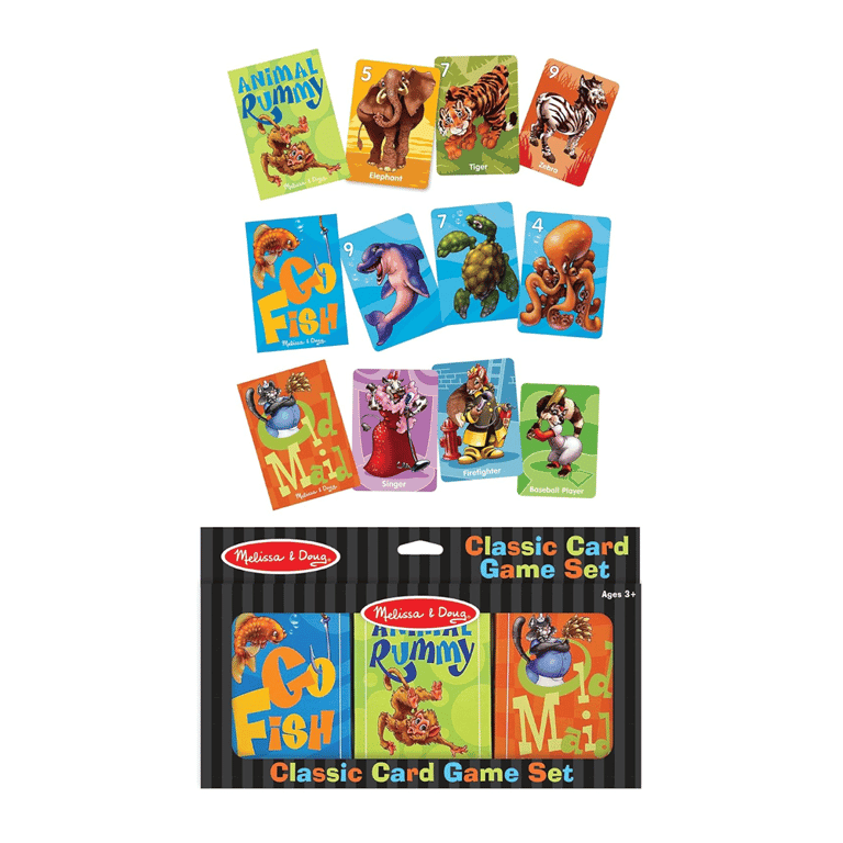 Melissa & Doug Classic Card Games Set - Old Maid, Go Fish, Rummy