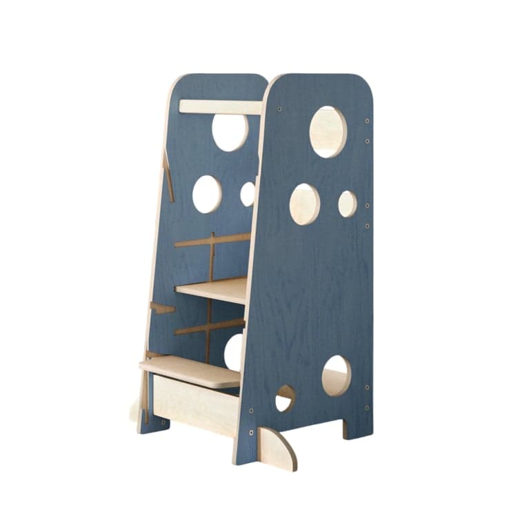 Busy Kids Torre per Bambini Piccoli Evolutiva 3-in-1 XL Blu