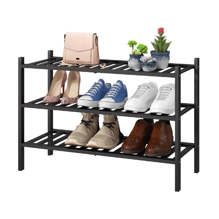 viewcare Shoe Rack 3-Tier Black