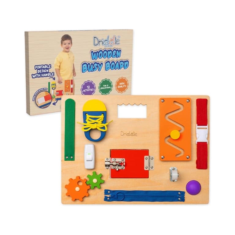 Driddle4Little Wooden Activity Busy Board