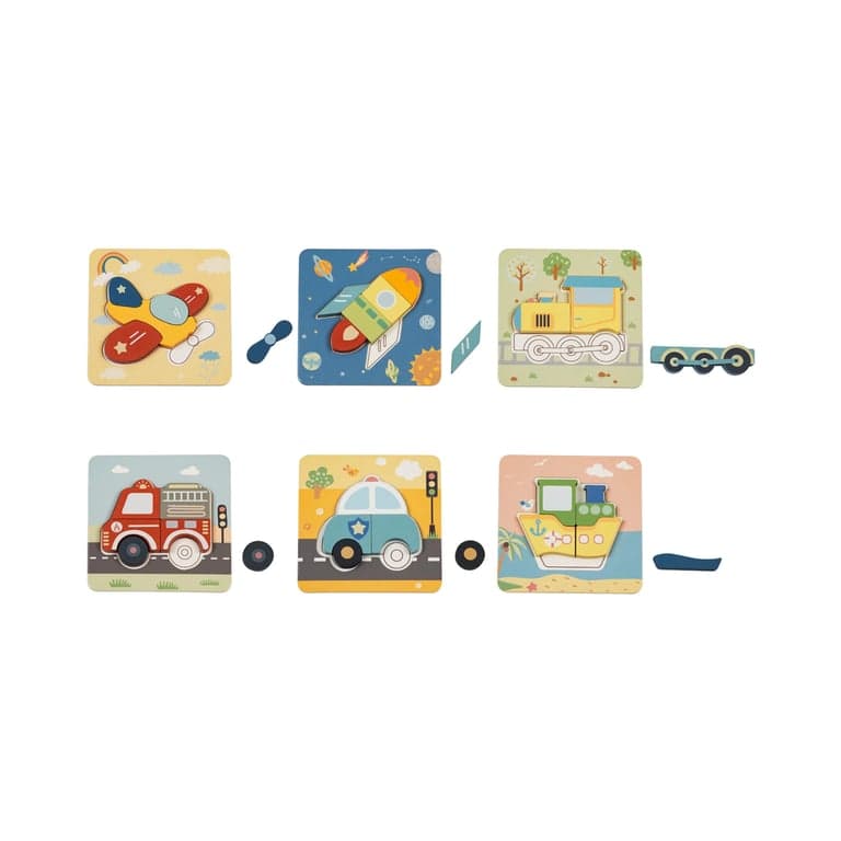 Busy Kids Puzzle Trasporti 6-in-1