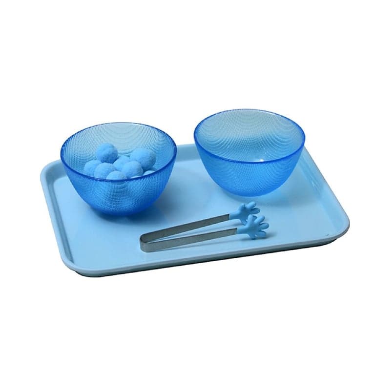 Kid Advance Transfer of Pom-poms Using Tongs