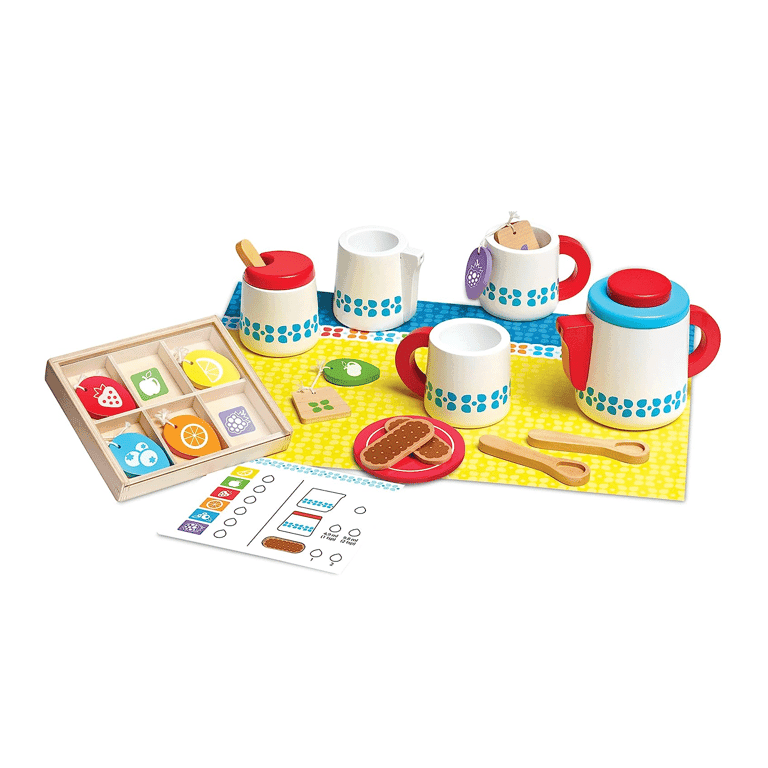 Melissa & Doug 22-Piece Steep and Serve Wooden Tea Set