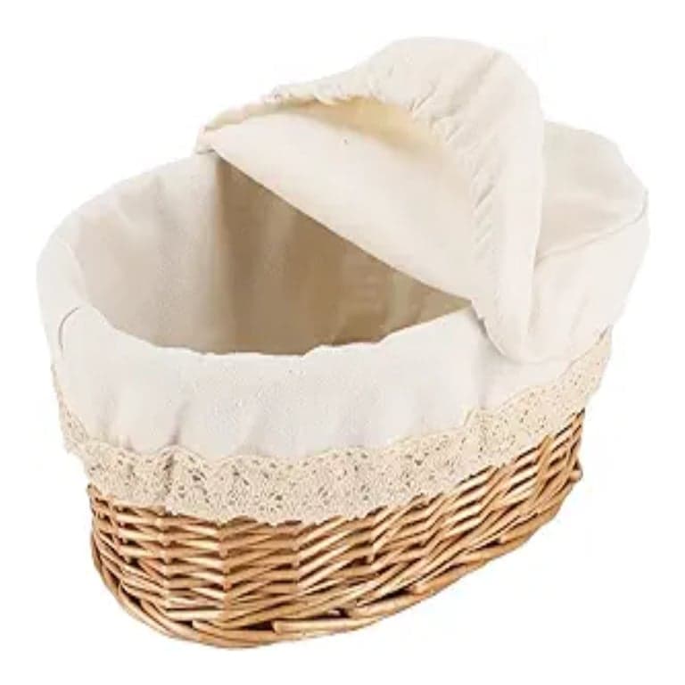 YAHUAN Round Bread Basket Wicker