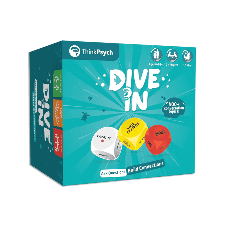 ThinkPsych Dive in Dice & Card Question Game