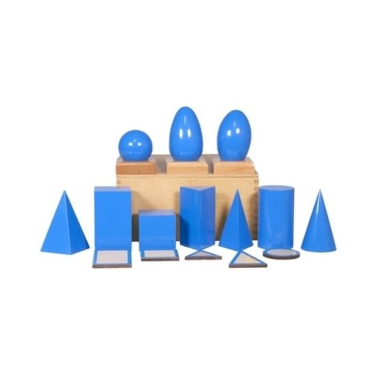 Alison's Montessori Geometric Solids With Bases and Planes Premium Quality