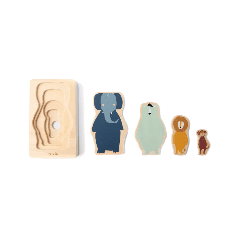 Trixie Puzzle a strati in legno Animali