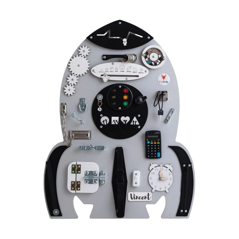 Foxy Family Busy Board Razzo Con Nome Senza Supporto