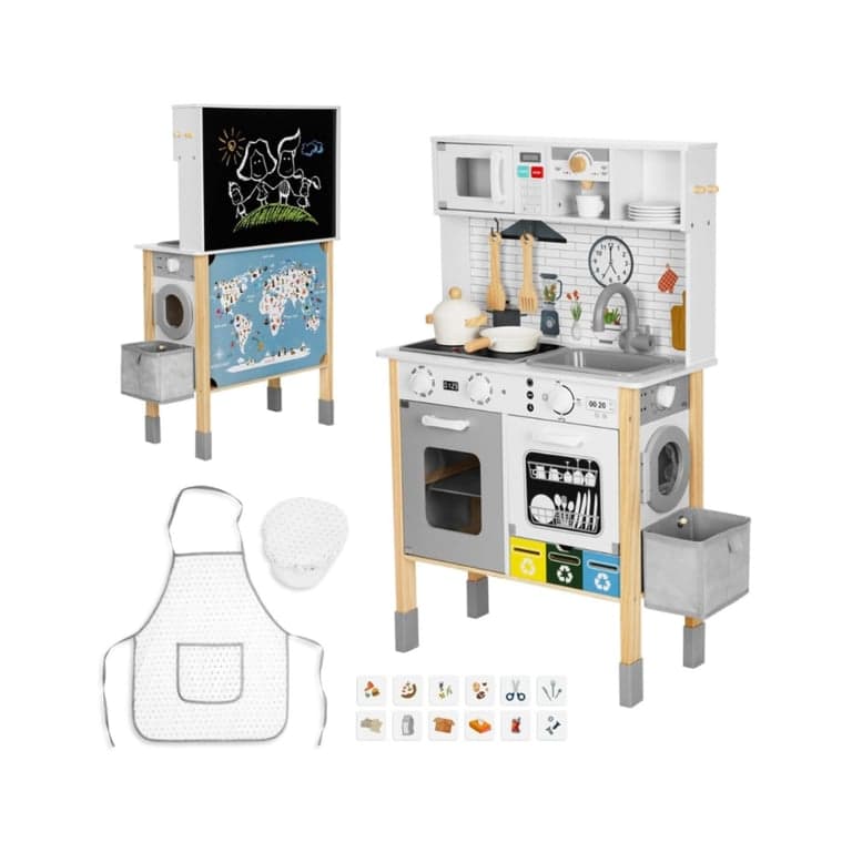 Woopie Green Cucina Giocattolo con Lavatrice e Lavagna